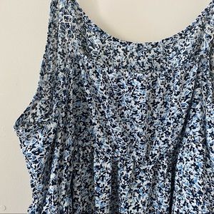 SHEIN 3X Blue Floral Cami Dress